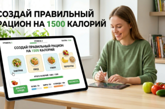 Интерактивная игра: собери правильный рацион на 1500 калорий с расчетом БЖУ